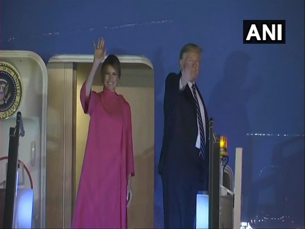 US President Donald Trump and First Lady Melania Trump departed for the US on Tuesday night from New Delhi. Photo/ANI