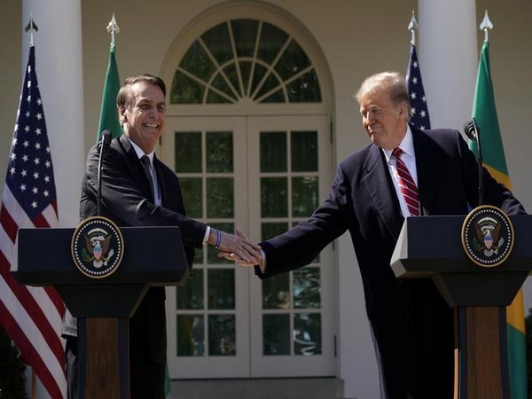 US President Donald Trump alongside his Brazilian counterpart, Jair Bolsonaro, on Tuesday at the White House