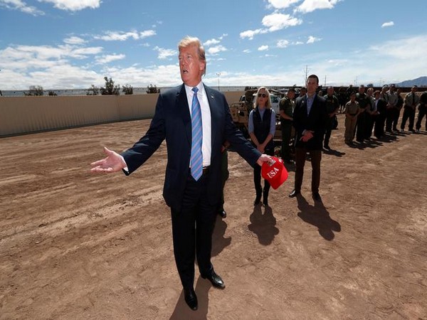 US President Donald Trump at the US-Mexico border on April 5 (Photo/Reuters)