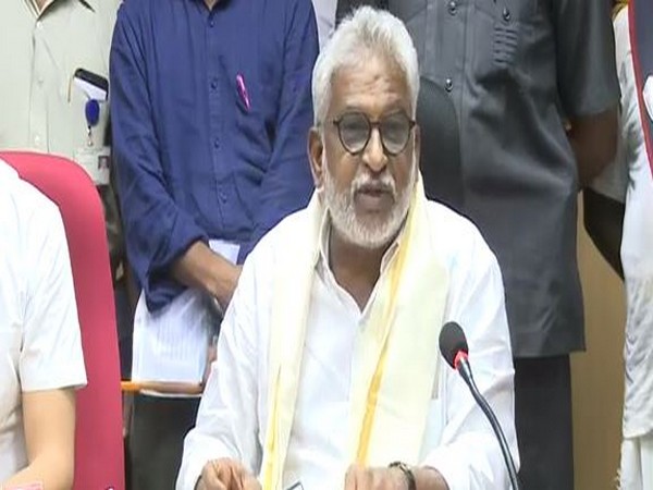 Tirumala Tirupathi Devasthanam chairman Y V Subba Reddy addressing a press conference in Tirupathi, Andhra Pradesh on Sunday. (Photo/ANI)