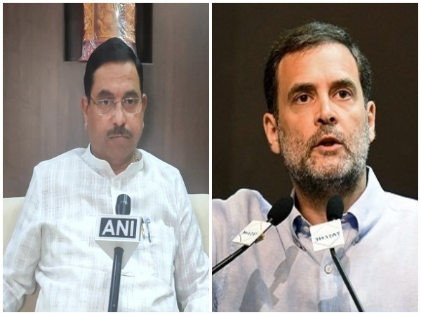 Union Minister Pralhad Joshi and Congress leader Rahul Gandhi (File Photo/ANI)