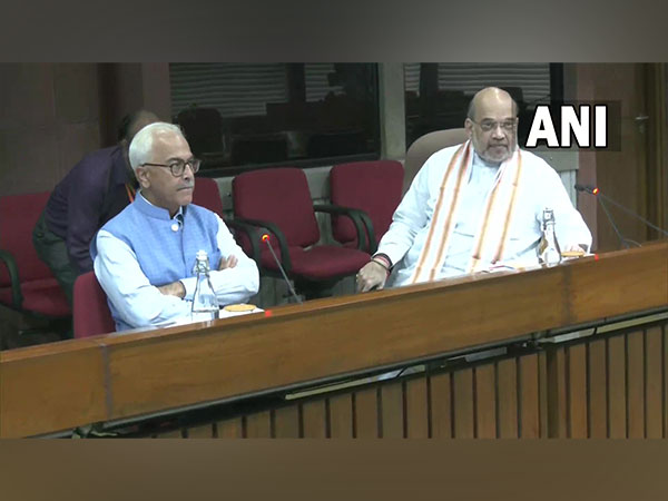 Union Home Minister Amit Shah chairs meeting of NIA, Delhi Police. (ANI/photo)