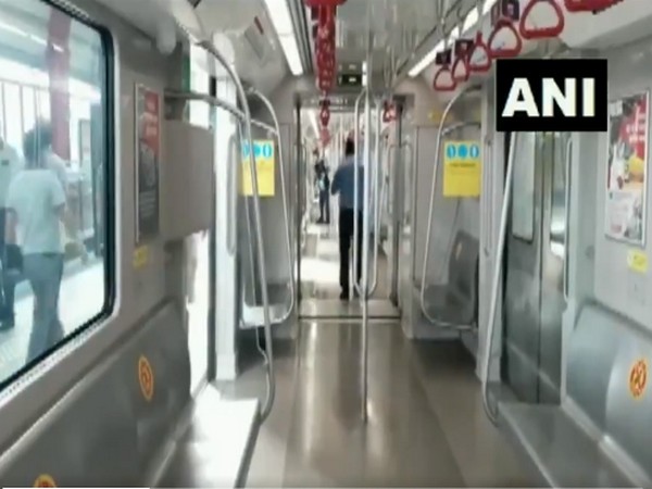 Uttar Pradesh Metro Rail Corporation began trial runs of metro trains. [Photo/ANI]