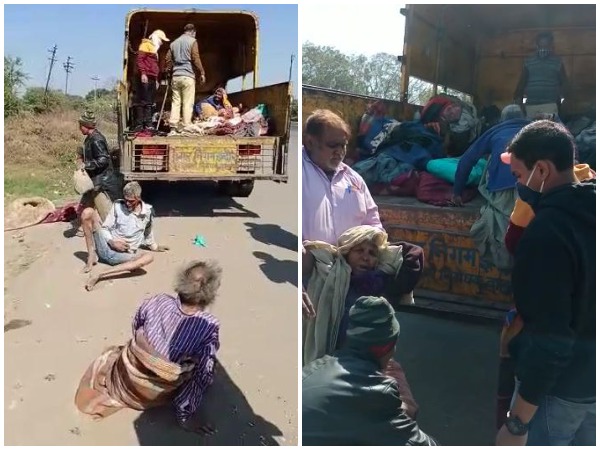 Elderly homeless dropped off by the side of a highway on the city's outskirts by Indore municipal workers. (File pic)