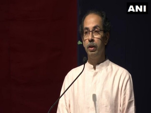 Shiv Sena chief Uddhav Thackrey speaking during launch of a book on Veer Savarkar in Mumbai on Tuesday. (Photo/ANI)