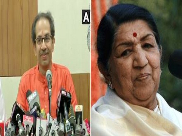 Maharashtra Chief Minister Uddhav Thackeray (l) and veteran singer Lata Mangeshkar (r)