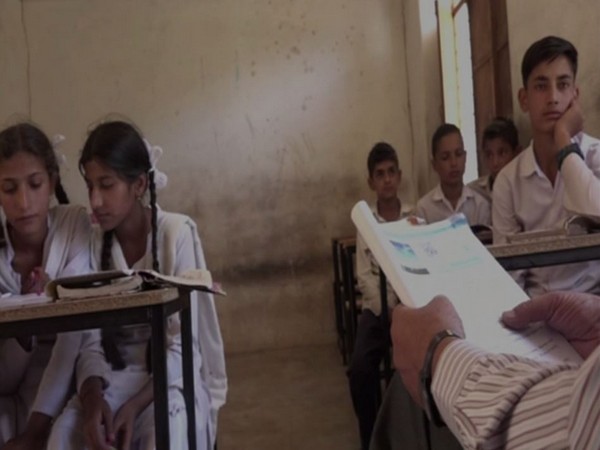 Students said that the shortage of teaching staff was affecting their studies in Udhampur, Jammu and Kashmir. (Photo/ANI)