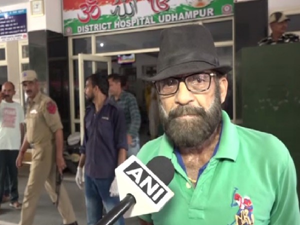 Sarpanch of Barta, Mohan Singh speaking to ANI in Udhampur, Jammu and Kashmir on Tuesday. Photo/ANI