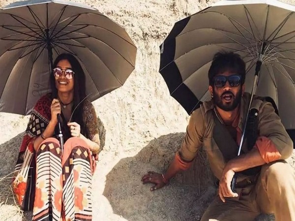Bhumi Pednekar, Sushant Singh Rajput in a behind the scene still from 'Sonchiriya' (Image source: Instagram)