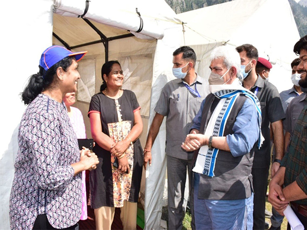 A visual from LG Manoj Sinha visit (Photo/ANI)