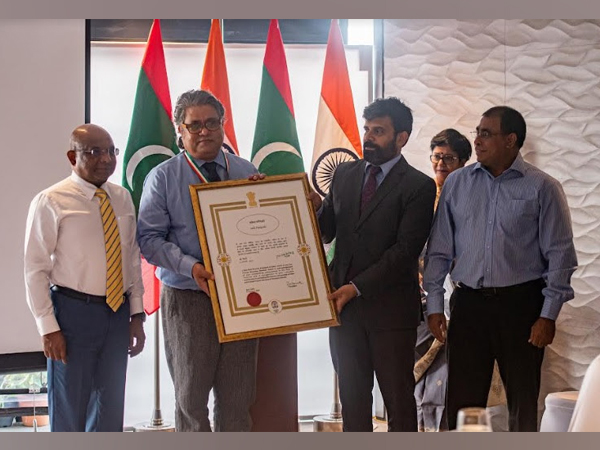 From L to R: H.E. Abdulla Shahid, Minister of Foreign Affairs, Salil Panigrahi, H.E. Sunjay Sudhir, High Commissioner of India and Dr. Abdulla Mausoom, Maldives Minister of Tourism