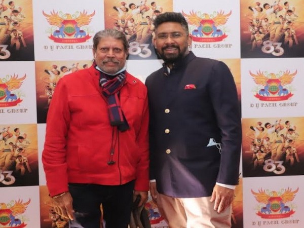 Legend Kapil Dev with Shivdutt Das, MD & CEO, Ajeenkya D Y Patil Healthcare at a private screening of Movie 83.