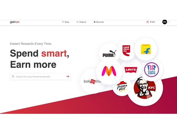 Users join Gainon from the website and can immediately start earning Instant Cashback on all spends