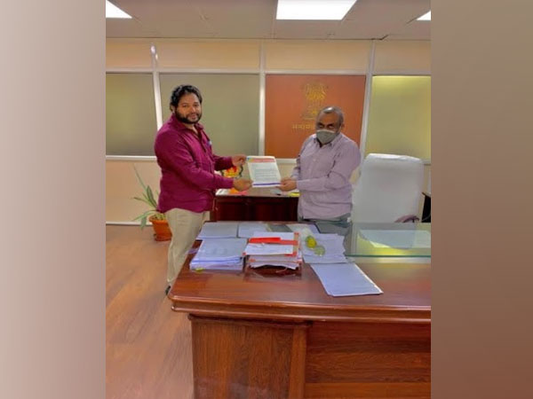 Kasani Veeresh, General Secretary, Jana Jagruthi Academy submitting the representation to Dr Shashank Goel Garu, Chief Electoral Officer - Telangana