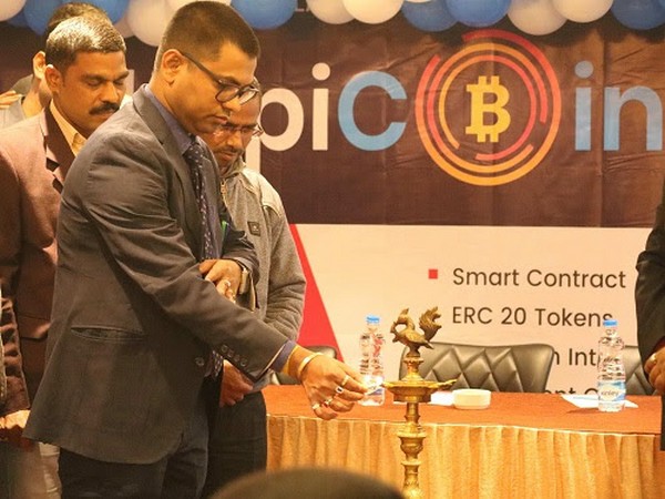 Chittaranjan Roy, CEO Shopicoin ICO while lighting lamp at the event
