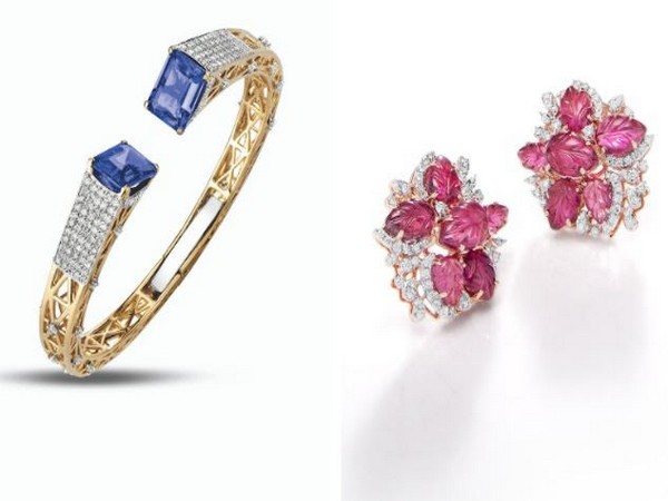 Eiffel Tower bangle from the Musee Du Luxe collection and Cardinal Creeper earrings from the Rooted collection by Zoya - A TATA Product