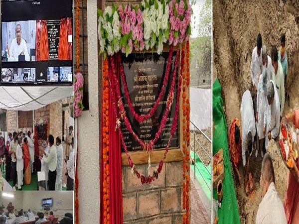 Laying of foundation stone of Oxygen Plant; Chief Minister launching the event. SRAM & MRAM Group with ATD Group to deploy world-class Oxygen Plant in state