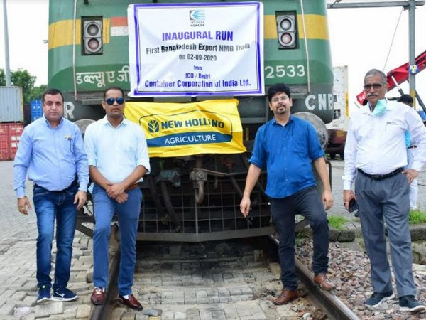 Team CNH Industrial at the inaugural run of the freight train from the Inland Container Depot (ICD) in Dadri