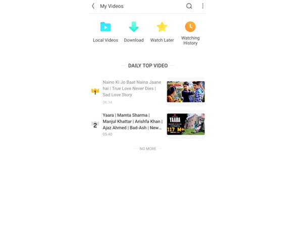 Watch Video Feature - Screenshot from UC Browser