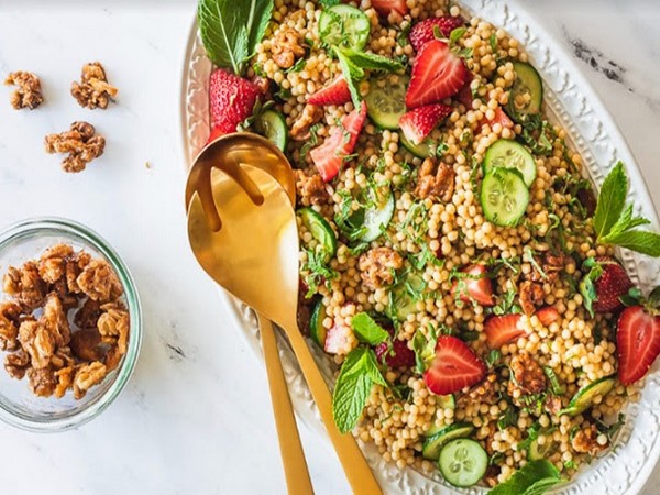 Strawberry, Cucumber & Pearl Couscous Salad