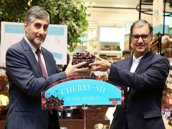 L-R: Juan Angulo M, Ambassador of Chile in India with Sumit Saran, In-Country Marketing Representative, Chilean Cherries during the Chilean Cherries launch at an event in New Delhi