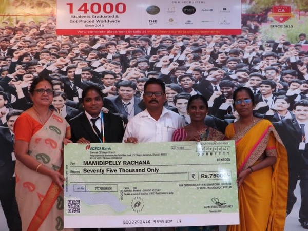 Chennais Amirta Sponsors Hotel Management Education of a Telangana Girl - Mamidipelly Rachana Doing Food Delivery Job in Hyderabad