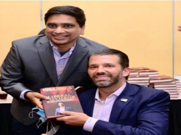 Bhagi Nanda Sandilya with Donald Trump Jr at the success of the book 