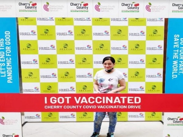 A resident of Cherry County after getting her first jab