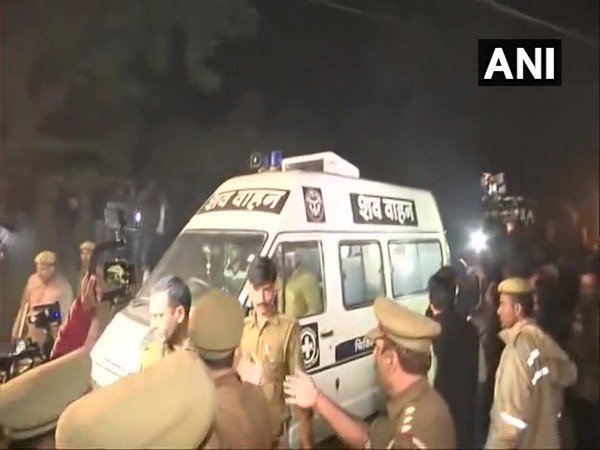 The mortal remains of Unnao rape victim were brought to her village in Unnao on Saturday evening.