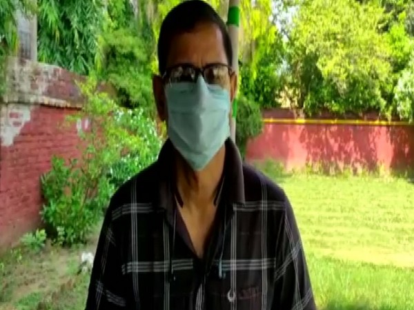 Ajay Prata Singh ASP Amroha speaking to reporter on Sunday. 