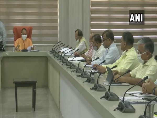 Uttar Pradesh Chief Minister Yogi Adityanath at a review meeting on Thursday.