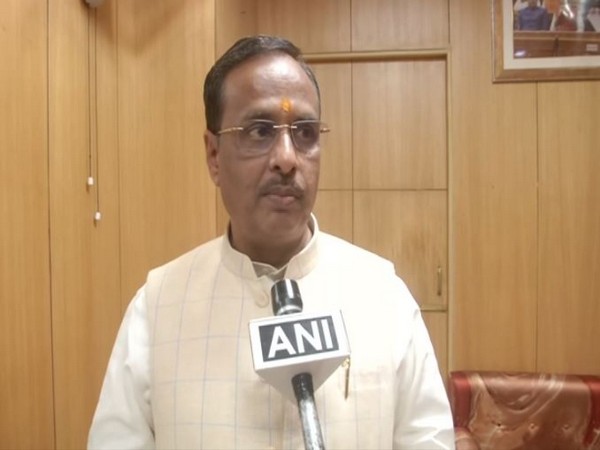 Deputy Chief Minister of Uttar Pradesh Dinesh Sharma speaking to reporters on Wednesday. Photo/ANI