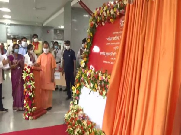 Uttar Pradesh Chief Minister Yogi Adityanath on Saturday inaugurated a 400-bedded COVID-19 hospital in Sector 39 of Noida. (Photo/ANI)