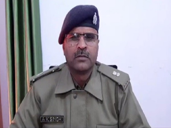 A police official speaking to media in Rampur, Uttar Pradesh on Monday. 