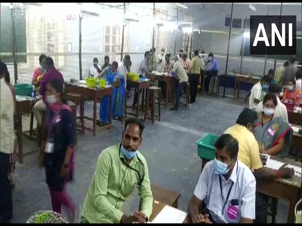 Counting of votes underway at GCT College, Coimbatore (Photo/ANI)