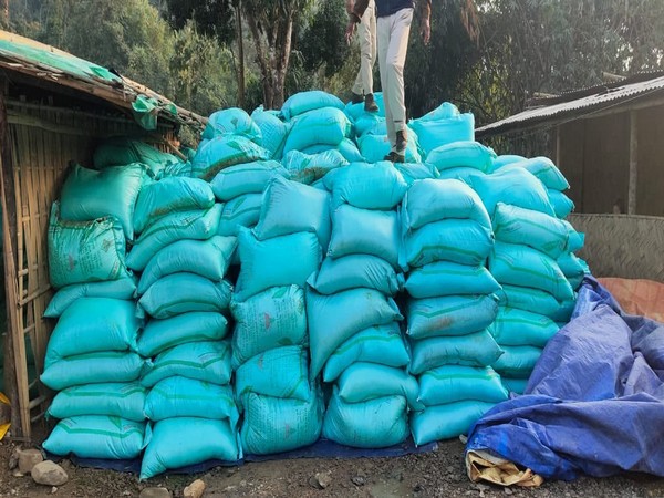 Urea bags seized by the police (Photo/ANI) 
