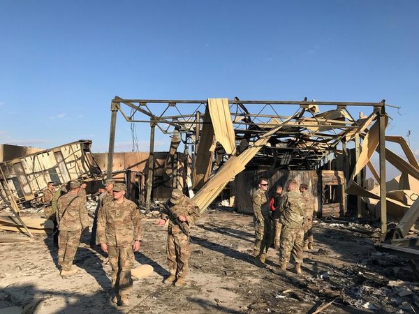 US troops at the airbase where an Iranian missile hit in January