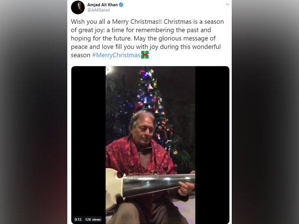 Sarod legend wishes his fans a musical Merry Christmas 