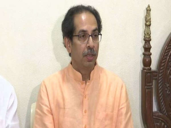Shiv Sena party chief Uddhav Thackeray addressing media persons in Mumbai on Friday. Photo/ANI