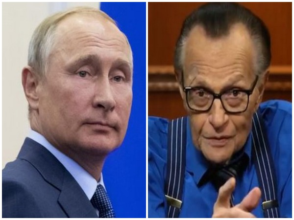 Russian President Vladimir Putin and US talk show Larry King Kremlin