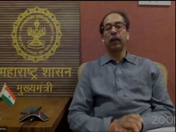 Maharashtra Chief Minister Uddhav Thackeray at the virtual meet of UPA governed states (ANI/Photo)