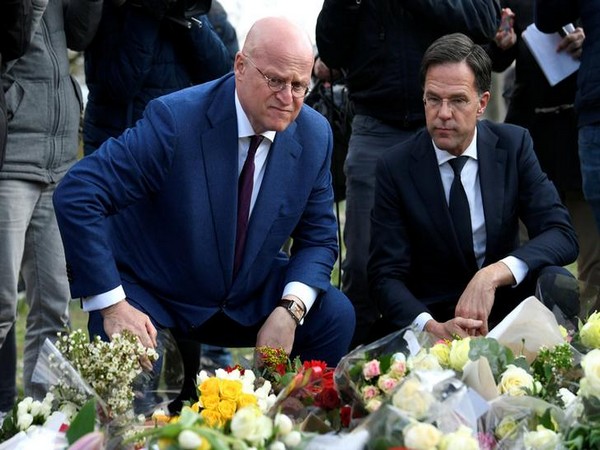 Dutch PM Mark Rutte paying tribute to the victims on March 19 in Utrecht, Netherlands