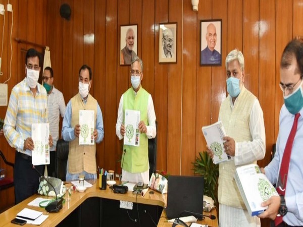 Uttarakhand Chief Minister Trivendra Singh Rawat in a video conference on Friday.  Photo/ANI