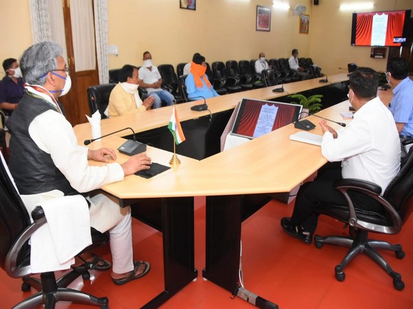 Uttarakhand Chief Minister Trivendra Singh Rawat during nauguration of COVID-19 PCR testing laboratory on Thursday. Photo/ANI