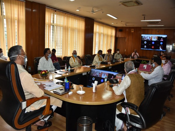 A visual from the meeting held on Tuesday. (Photo/ANI)