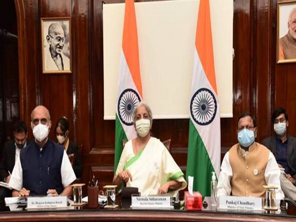 Finance Minister Nirmala Sitharaman (centre) (Photo/ANI)