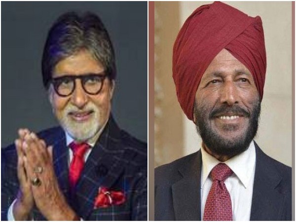 Amitabh Bachchan and late legendary athlete Milkha Singh