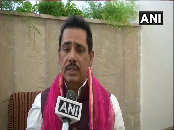Robert Vadra speaking to ANI in Ajmer on Tuesday. 