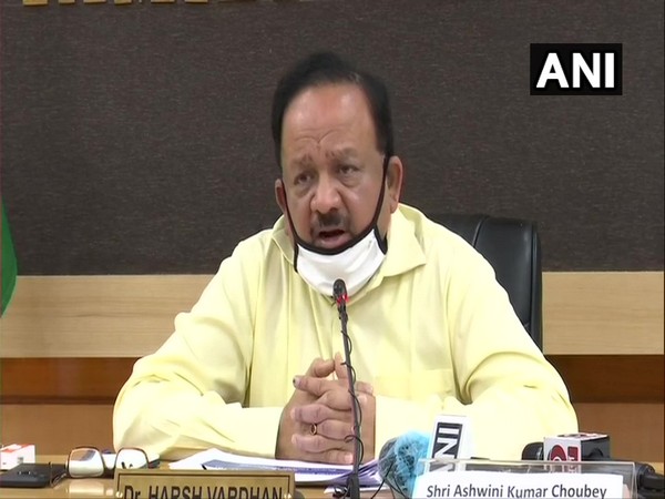 Union Health Minister Dr Harsh Vardhan speaking in a video conference in New Delhi on Wednesday. Photo/ANI