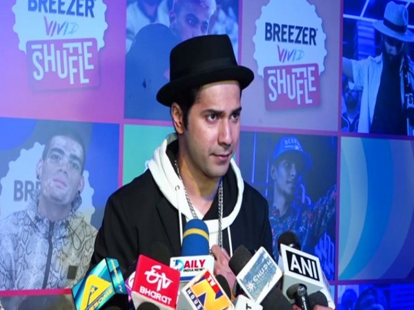 Varun Dhawan speaking about single-use plastic ban at the sidelines of an event in Mumbai